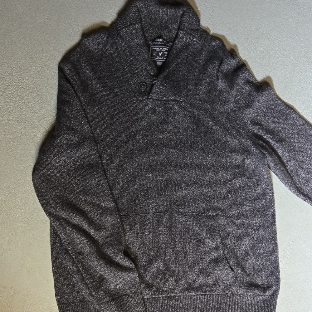 American Eagle Outfitters Dark Gray Crewneck Sweater